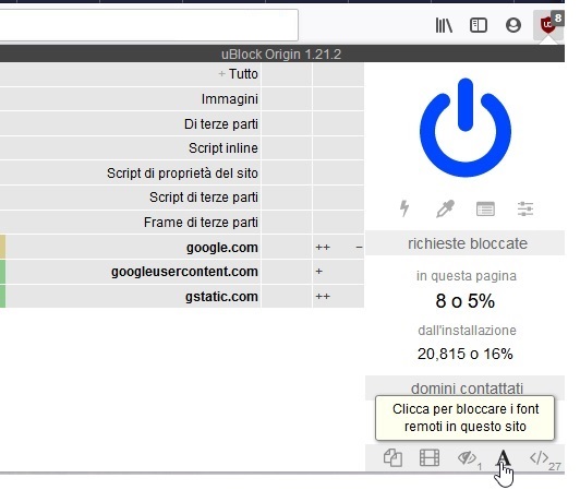 ublock origin blocco font remoto 1